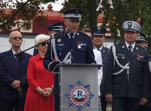 Na zdjęciu I Zastępca Komendanta Głównego Policji nadinsp. Roman Kuster podczas przemowy.